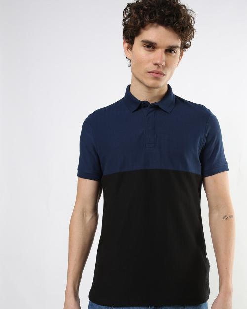 Regular Fit Colorblock Polo T-shirt