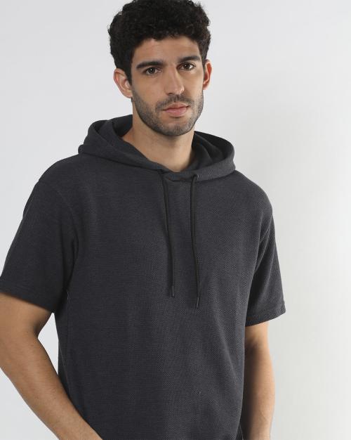 Hoodie with Drop-Shoulder Sleeves