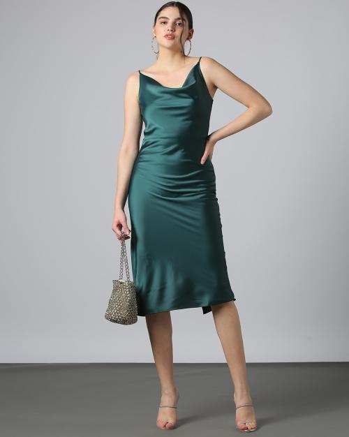 Women Cowl-Neck Bodycon Dress