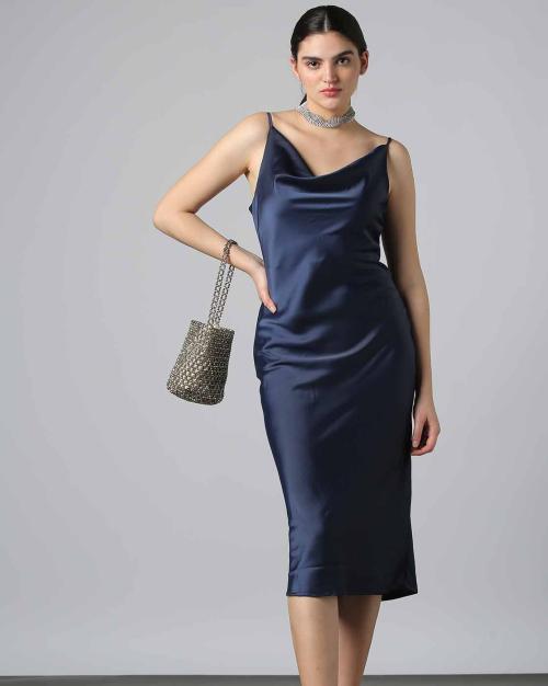 Women Cowl-Neck Bodycon Dress