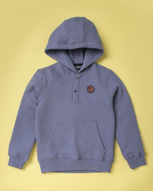 Quilted Hoodie with Kangaroo Pocket