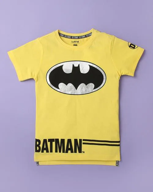Batman Print Round-Neck T-Shirt