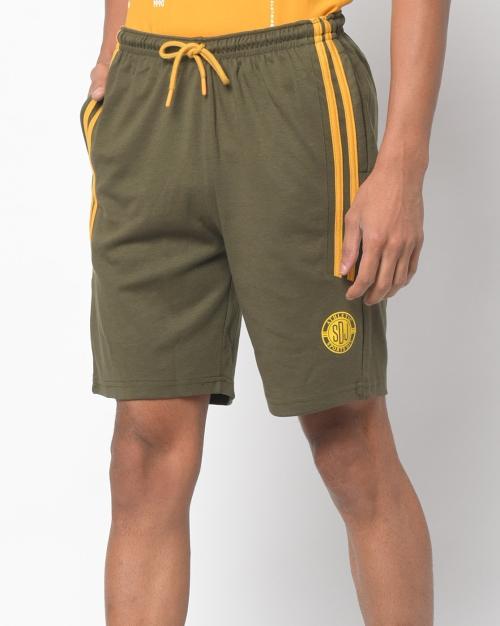 Side Striped Shorts with Drawstring Fastening