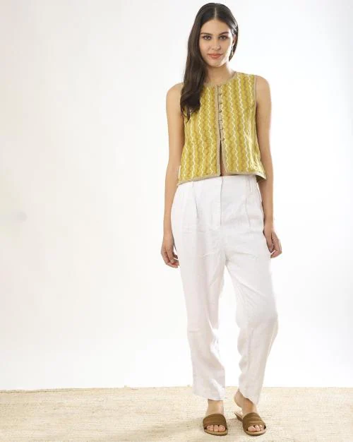 Women Printed Button-Front Jacket