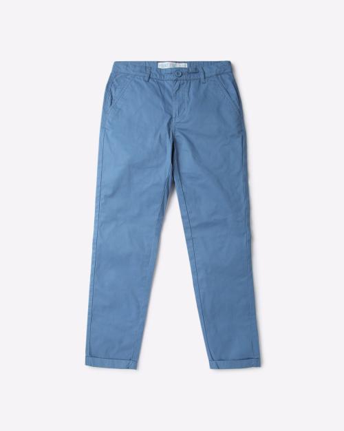 Slim Fit Flat-Front Trousers