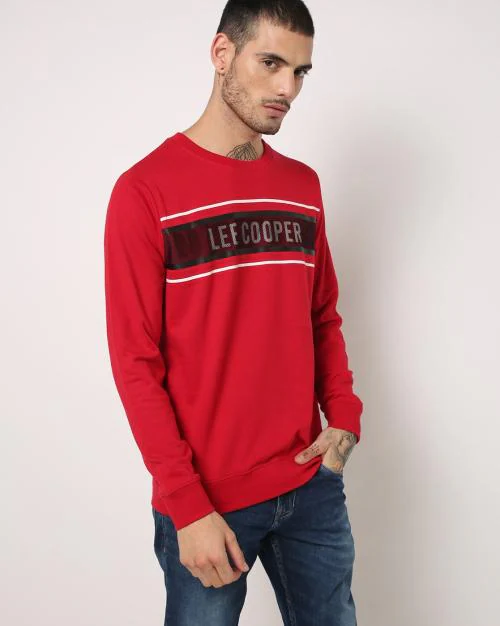 Brand Knit Crew-Neck Sweatshirt