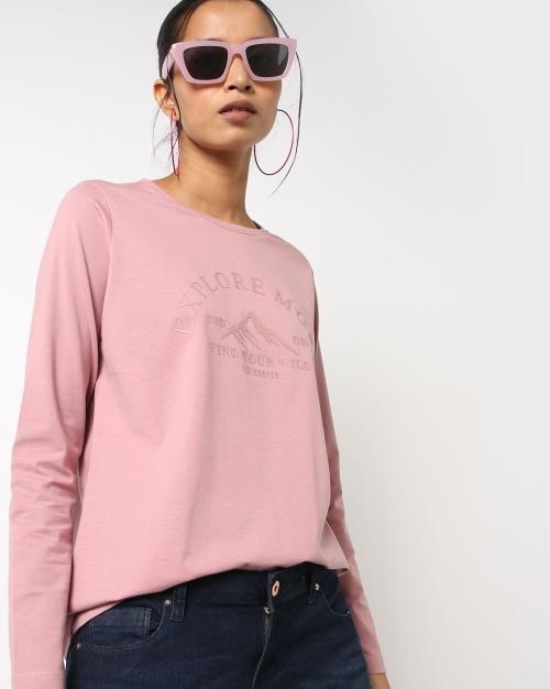 Typographic Print Crew-Neck T-shirt