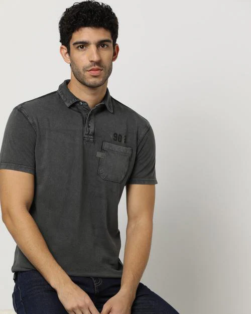 Regular Fit Polo T-Shirt with Patch Pocket