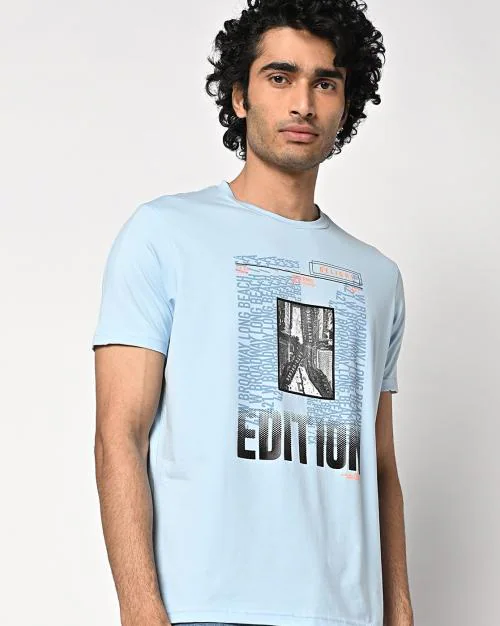 Printed Slim Fit Crew-Neck T-shirt
