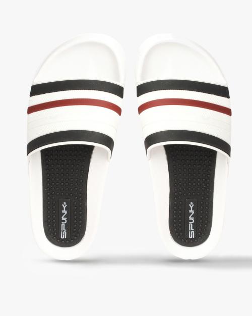 Striped Slip-On Slides