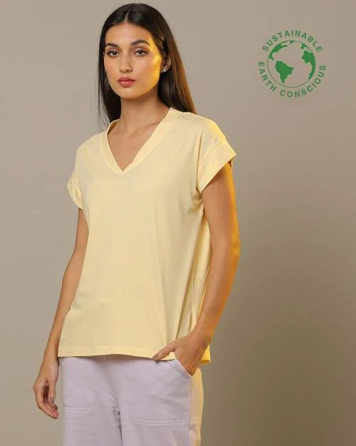 Organic Cotton V-Neck Top