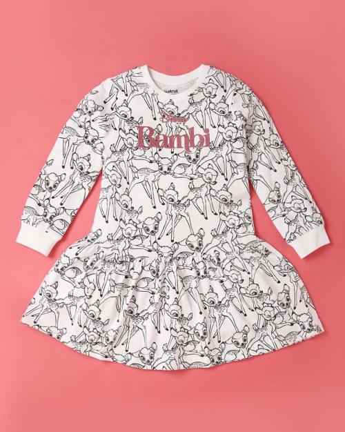 Bambi Print A-Line Dress