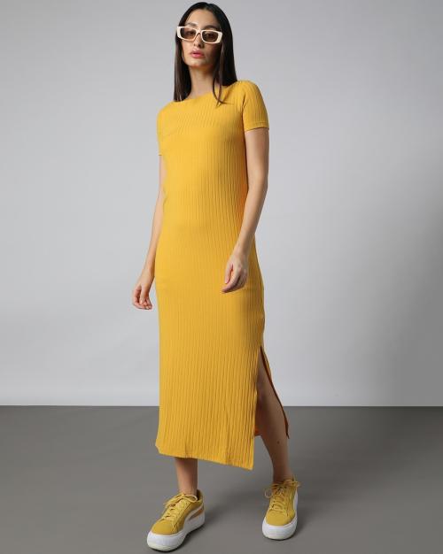 Buy Women Ribbed Knit Shift Dress Online at Best Prices in India JioMart.