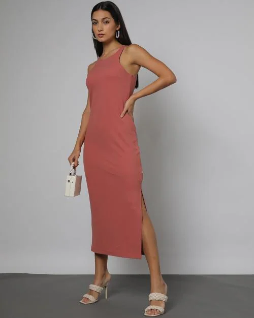 Women Bodycon Dress with Side Slits