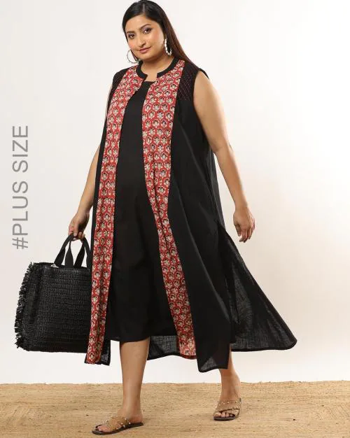 Women A-Line Dress with Jacket