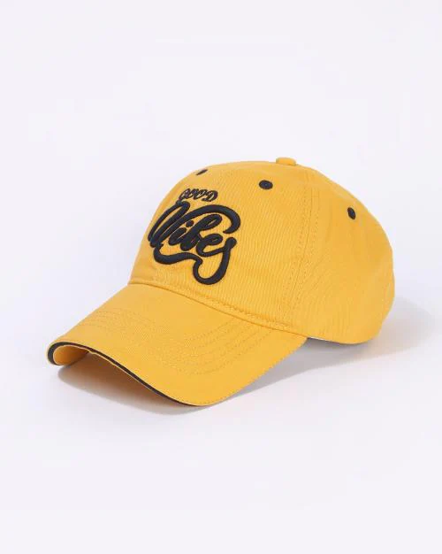 Men Baseball Cap with Embroidered Text