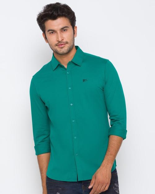 Buy Men Slim Fit Shirt with Patch Pocket Online at Best Prices in India