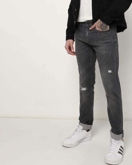 Buy Lightly Washed Slim Fit Jeans Online at Best Prices in India - JioMart.