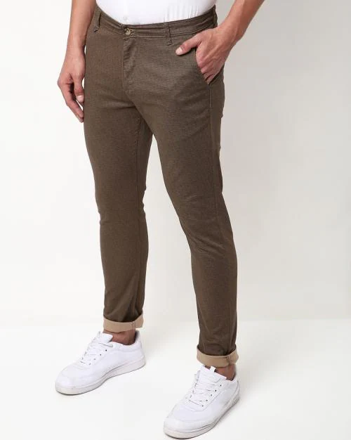 Skinny Fit Flat-Front Trousers