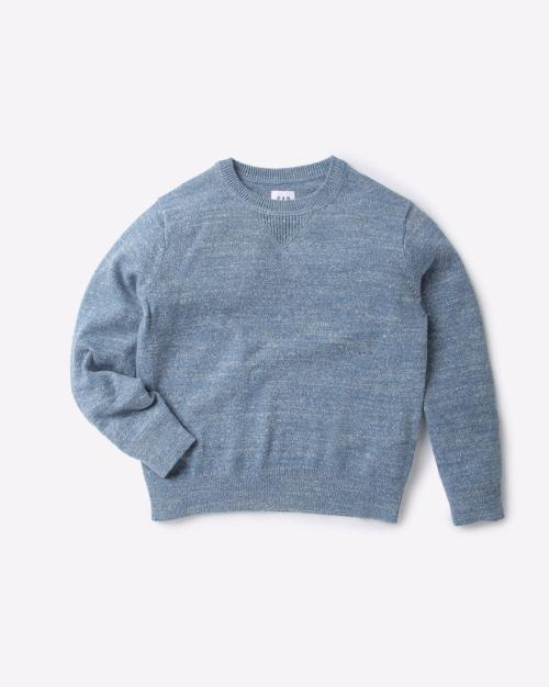Heathered Round-Neck Sweater