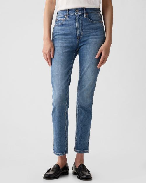 Women High Rise Mid Wash Stretchable Slim Fit Jeans