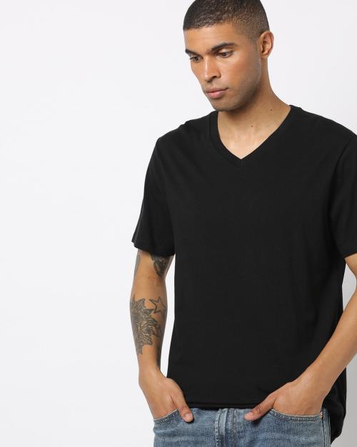 Buy Slim Fit VNeck TShirt Online at Best Prices in India JioMart.