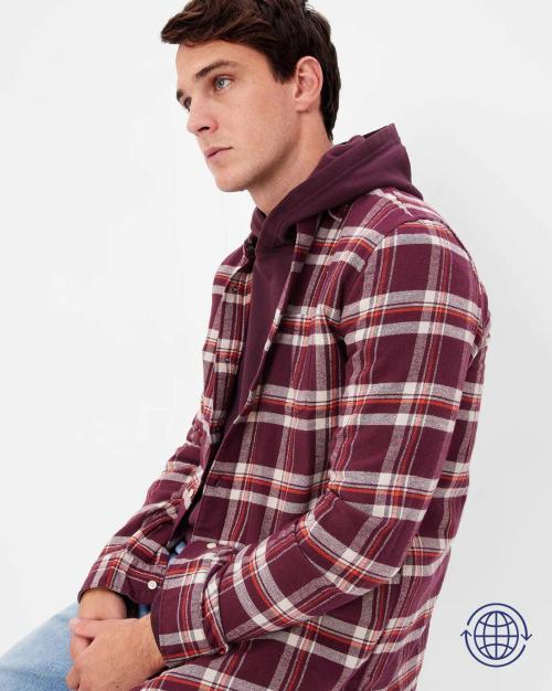 Buy Checked Slim Fit Organic Cotton Flannel Shirt Online at Best Prices