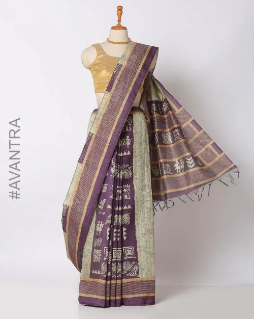 Women Warli Print Saree