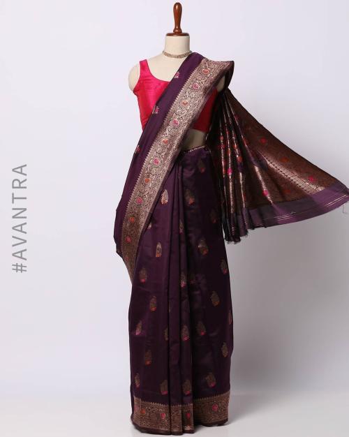Zari Woven Jacquard Saree