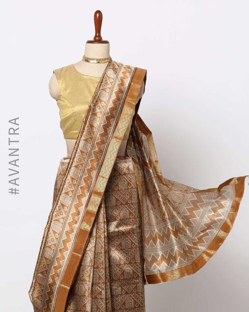 Printed Denting Lace Saree