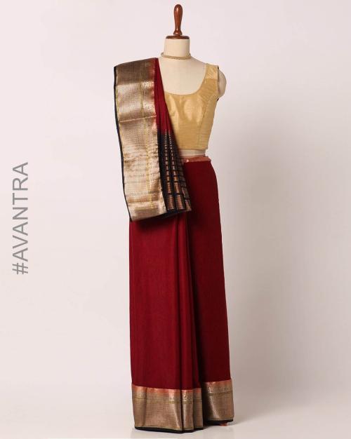 Banarasi Saree with Striped Border