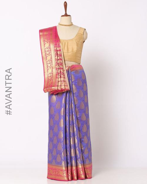 Woven Banarasi Saree with Zari Border