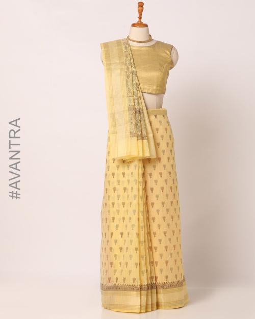 Floral Print Art Chanderi Saree