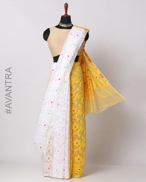 Floral Patterned Jamdani Saree