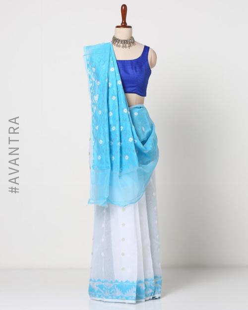 Jamdani Woven Cotton Silk Saree