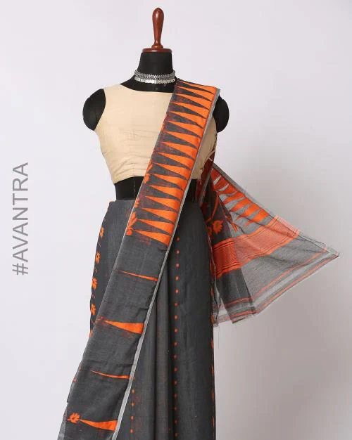 Floral Pattern Jamdani Saree