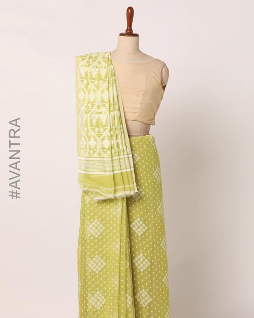 Handloom Cotton Silk Jamdani Saree