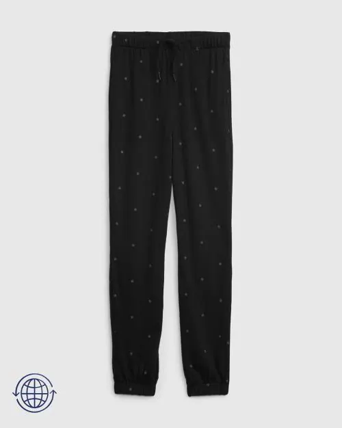 Star Print Joggers with Insert Pockets