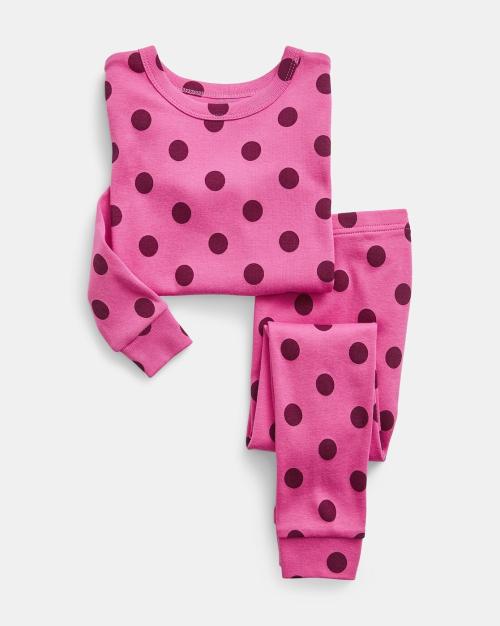 Polka-Dot Print Sweatshirt & Joggers Set