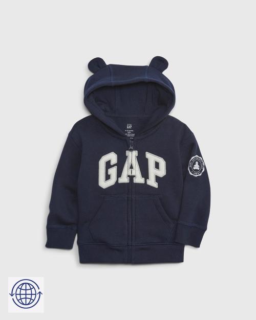 Logo Embroidered Full-Zip Hoodie