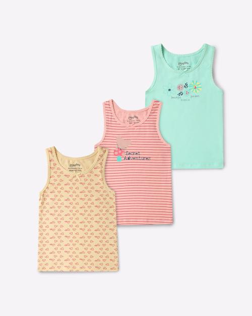 Pack of 3 Printed Tank Tops
