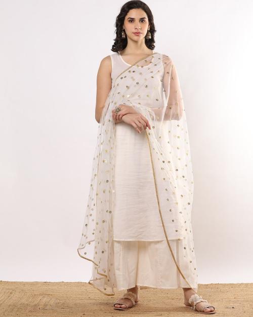 Women Dupatta with Sequin Embroidery