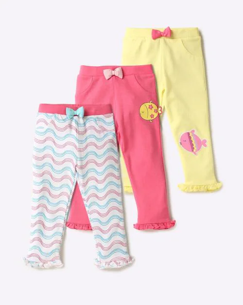 Pack of 3 Printed Leggings with Insert Pockets