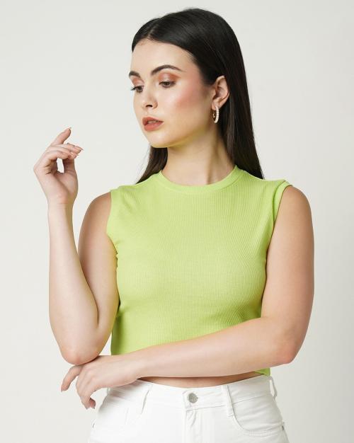 Ribbed Slim Fit Crop Top