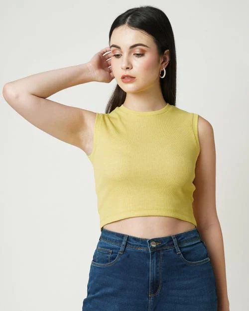 Ribbed Slim Fit Crop Top