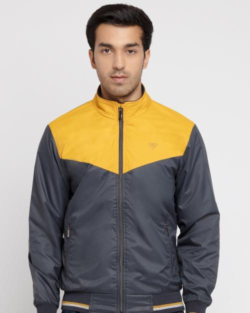 Colourblock Zip-Front Jacket