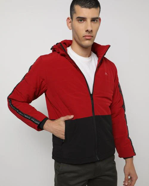 Colourblock Zip-Front Jacket