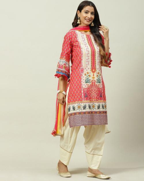 Women Printed Straight Kurta Suit Set