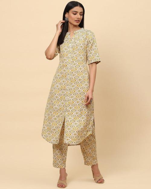Printed Straight Kurta Suit Set