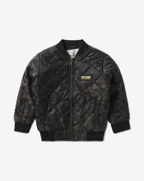 Camouflage Print Bomber Jacket